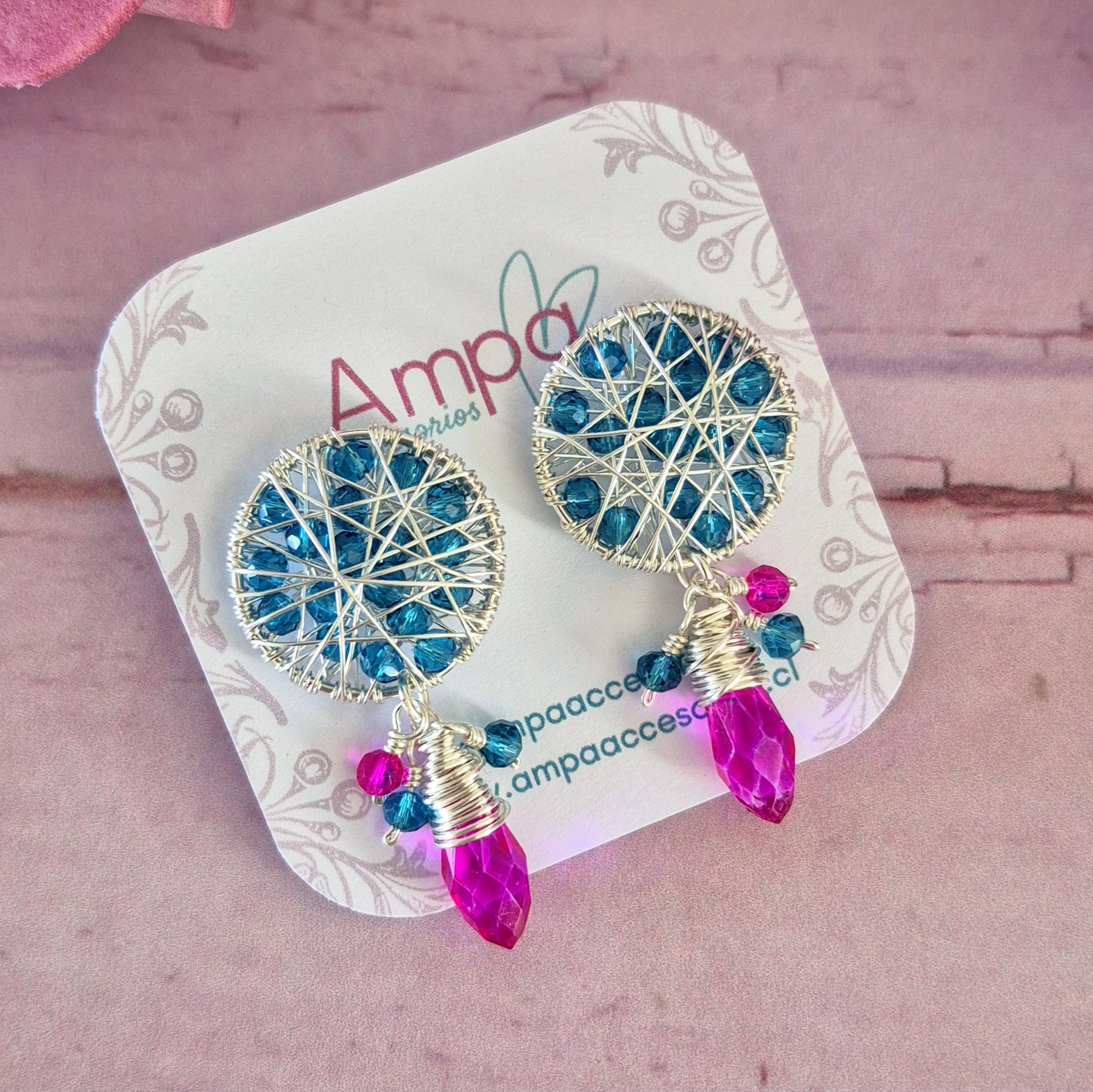 Alma Turquesa Fucsia Plateado