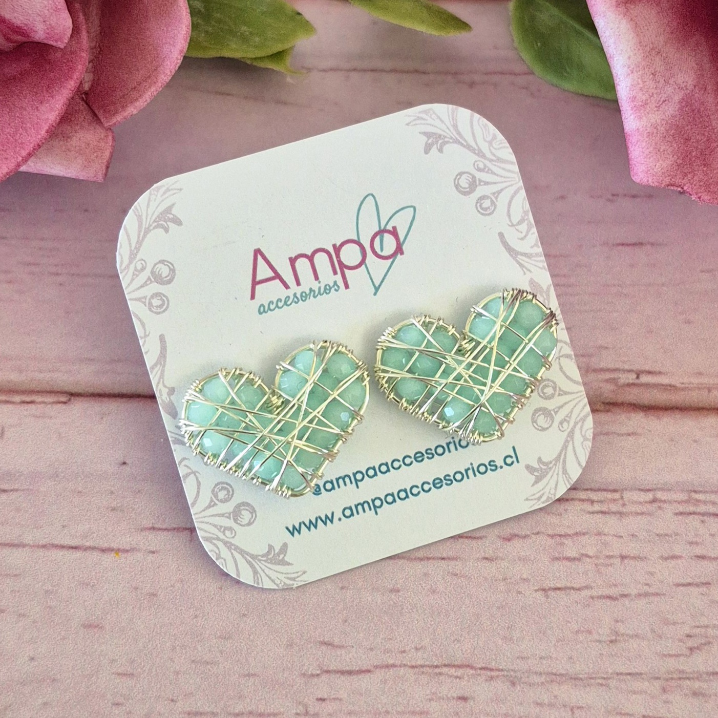 Pin Corazón Celeste Pastel Plateado