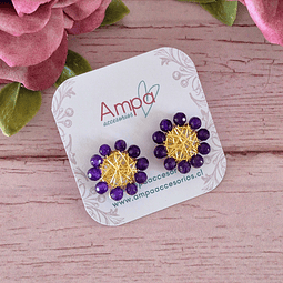 Aros Flor Morado