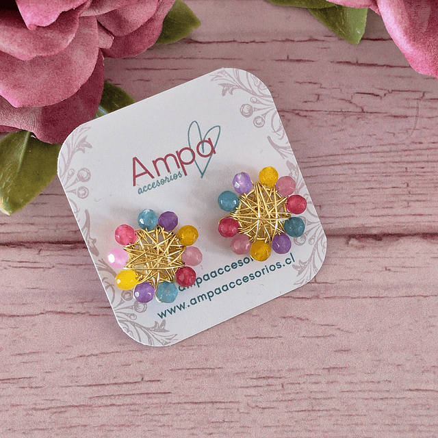 Aros Flor Mix Colores