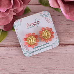 Aros Flor Rosado