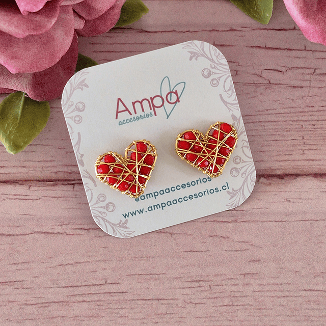 Pin Corazón Mini Colores Dorado