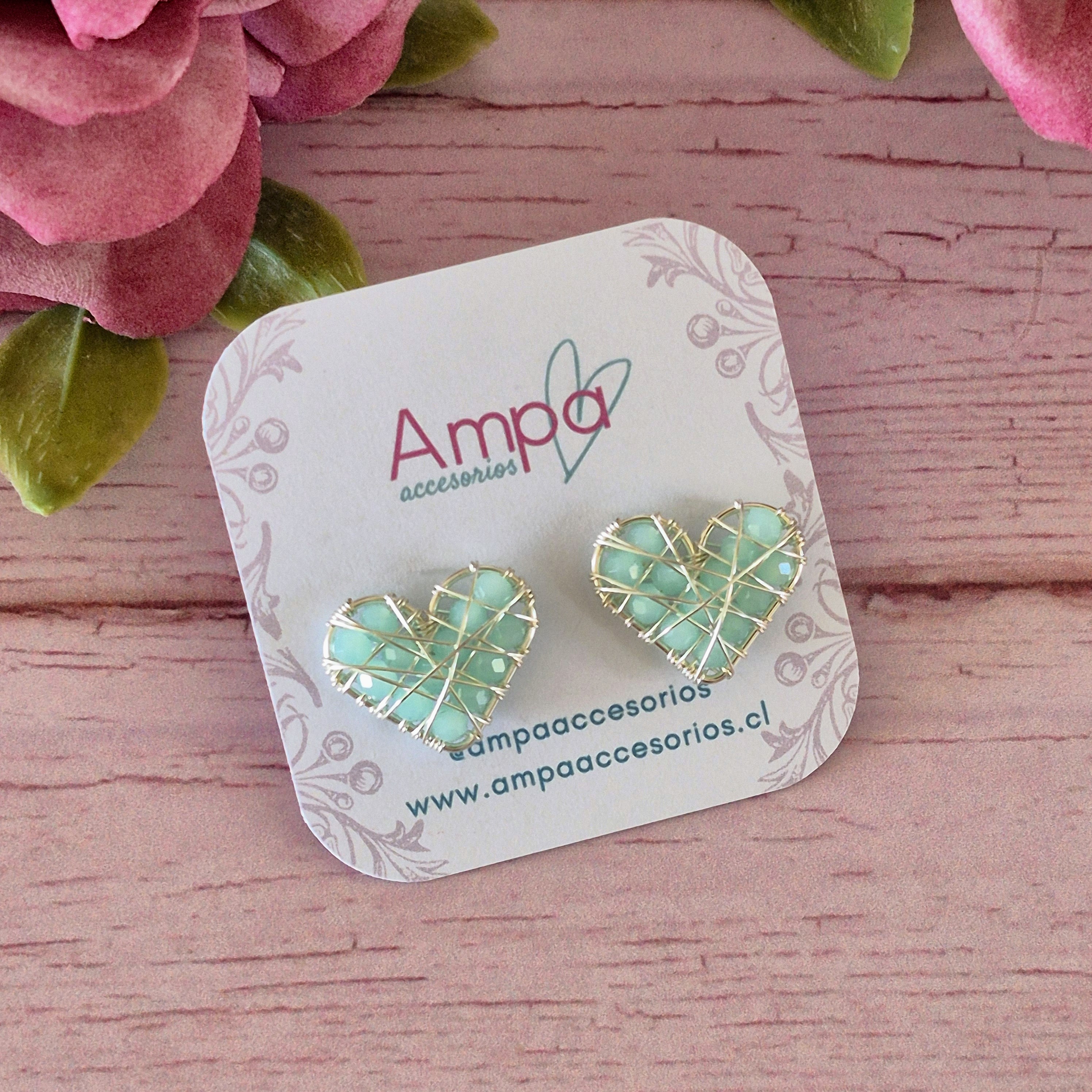 Pin Corazón Mini Celeste Pastel Plateado