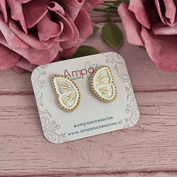 Mariposa Blanco Dorado