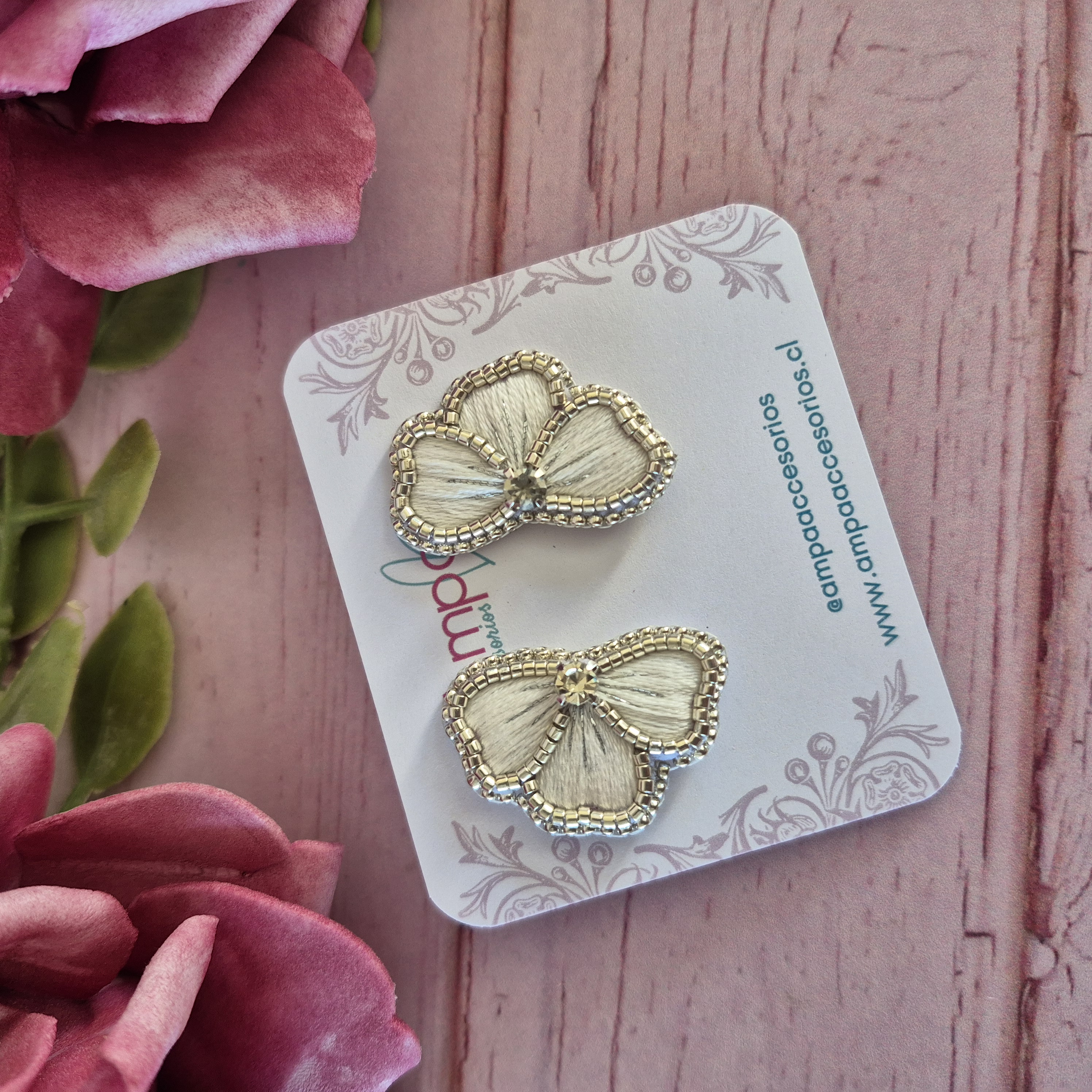 Aros Aria Blanco Plateado