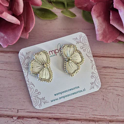 Aros Aria Blanco Plateado