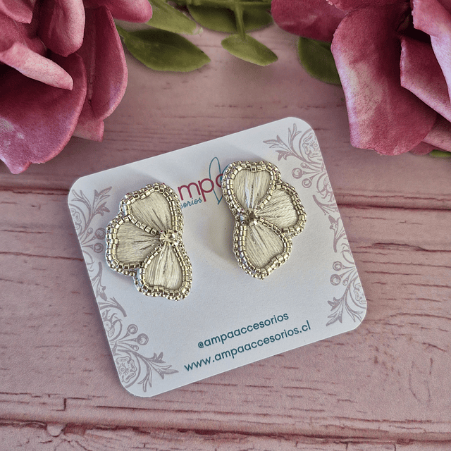 Aros Aria Blanco Plateado