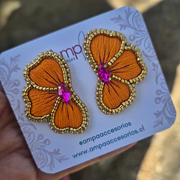 Aros Amapola Fucsia Naranjo