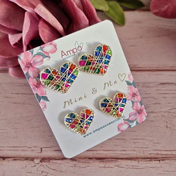 Aros Mini & Me – Colores Plateado
