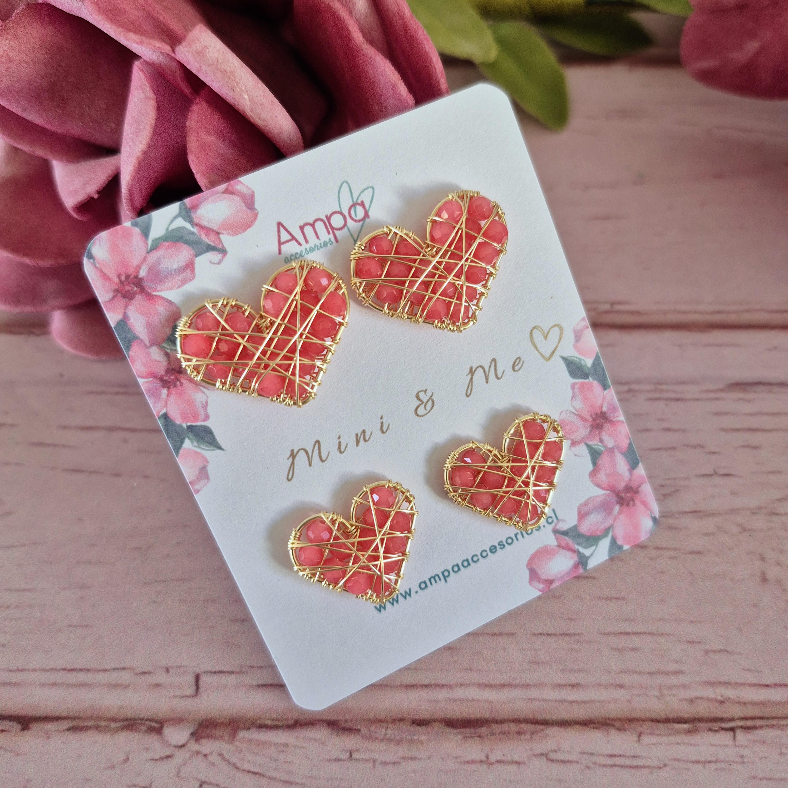 Aros Mini & Me – Rosado Dorado