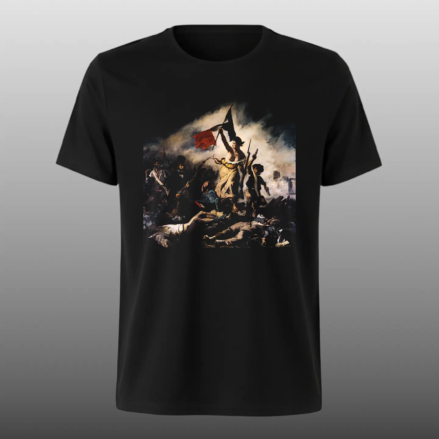 Eugene Delacroix - La libertad guiando al pueblo - DTF 1