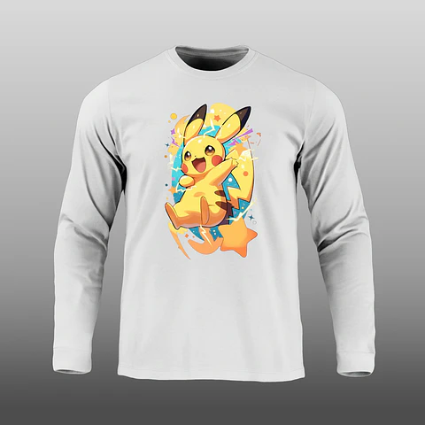 Manga Larga - Pokemon - Pikachu 2 - DTF