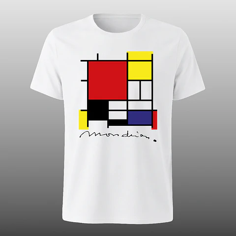 Polera Mondrian - Composición en rojo, amarillo, azul