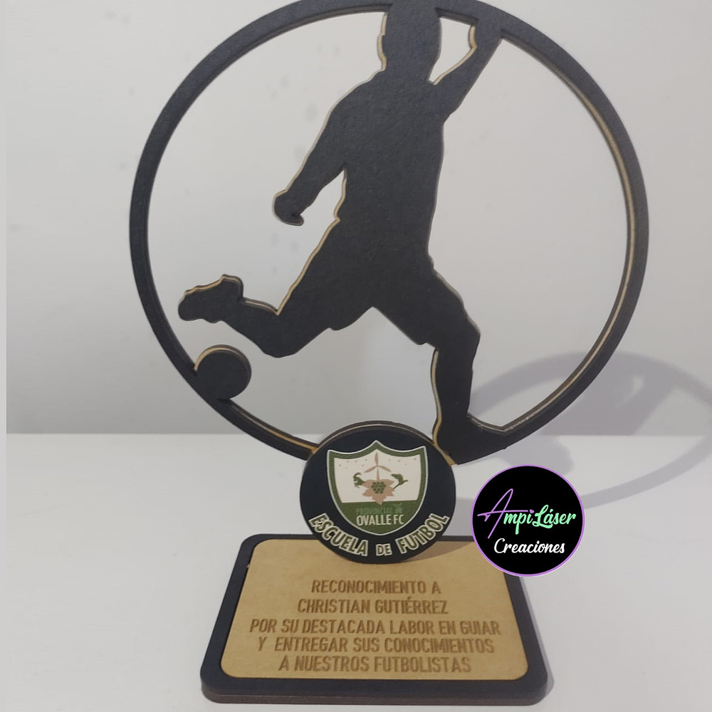 Trofeo fútbol personalizado