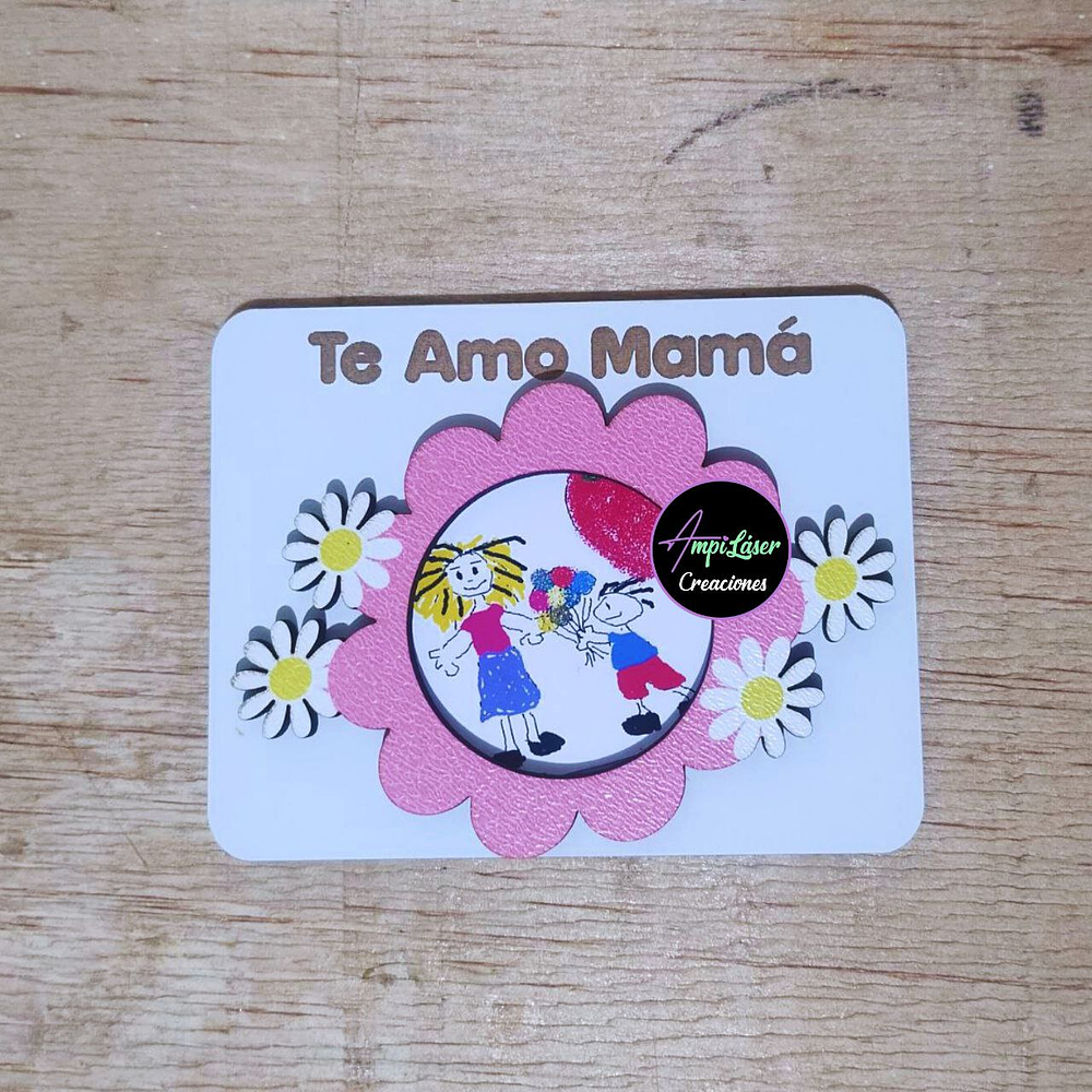 imán te amo mamá 12 unidades