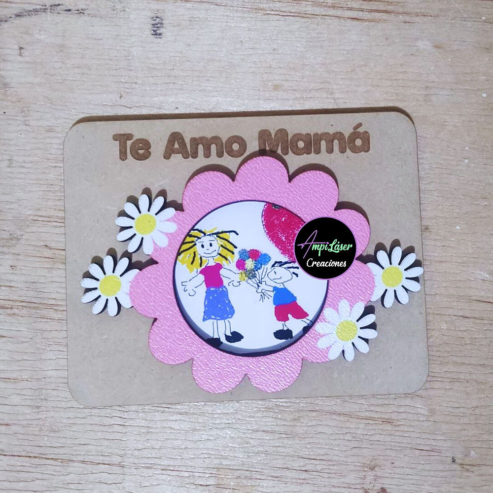 imán te amo mamá 12 unidades