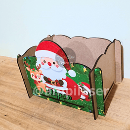 Caja dulcera navidad desde 6 unidades nombre personalizado