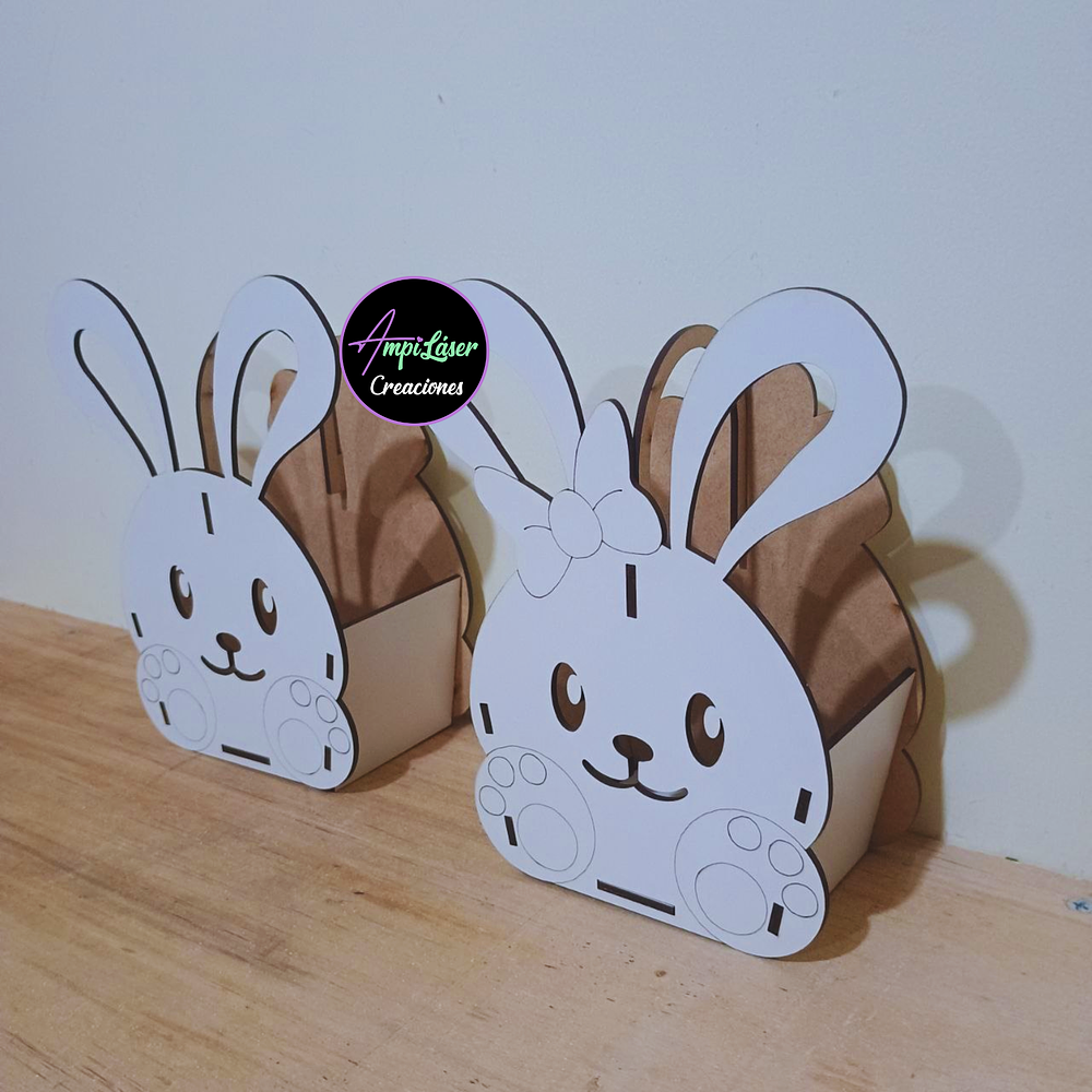 Dulcero canasto conejo desde 6 unidades