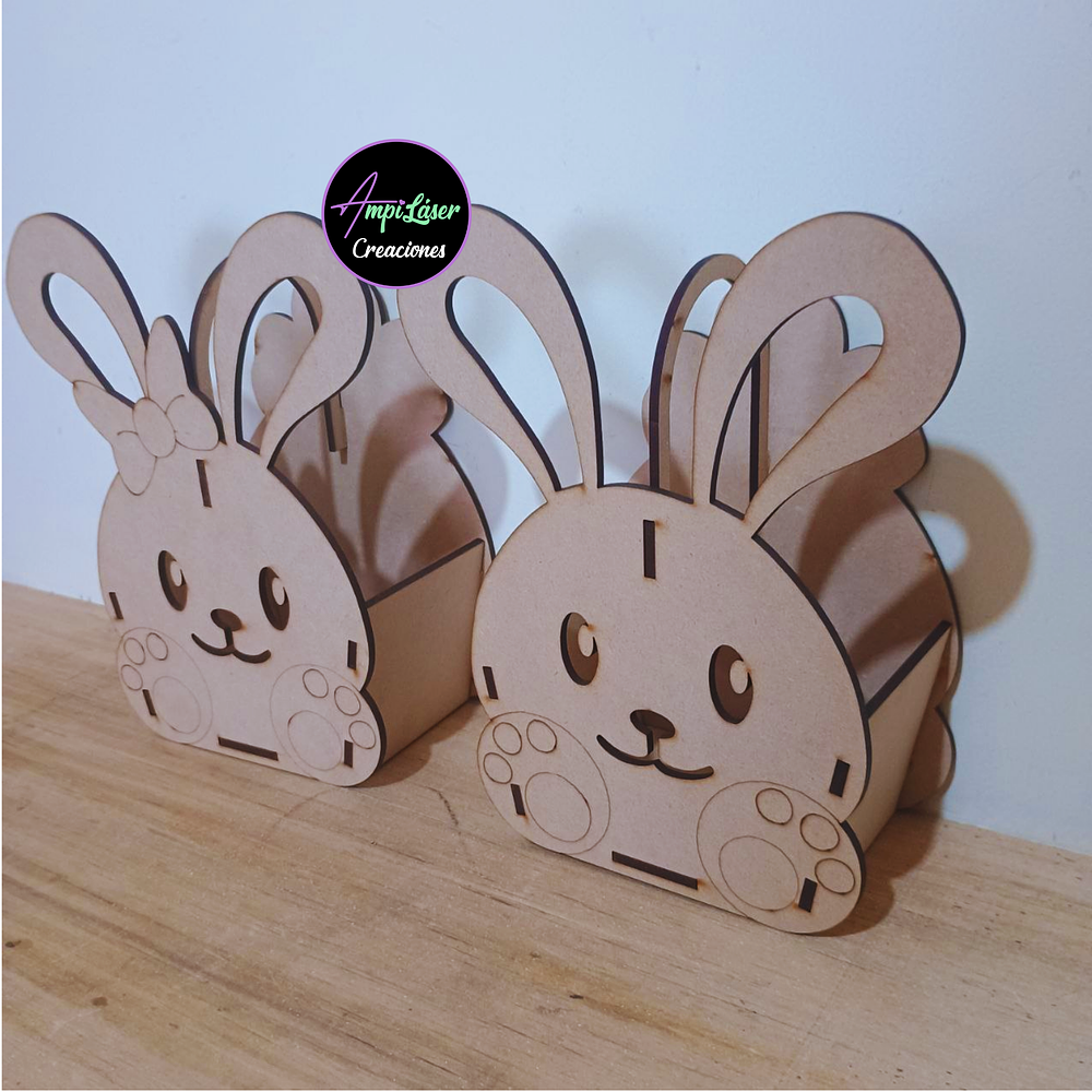 Dulcero canasto conejo desde 6 unidades