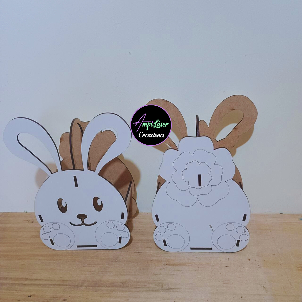 Dulcero canasto conejo desde 6 unidades