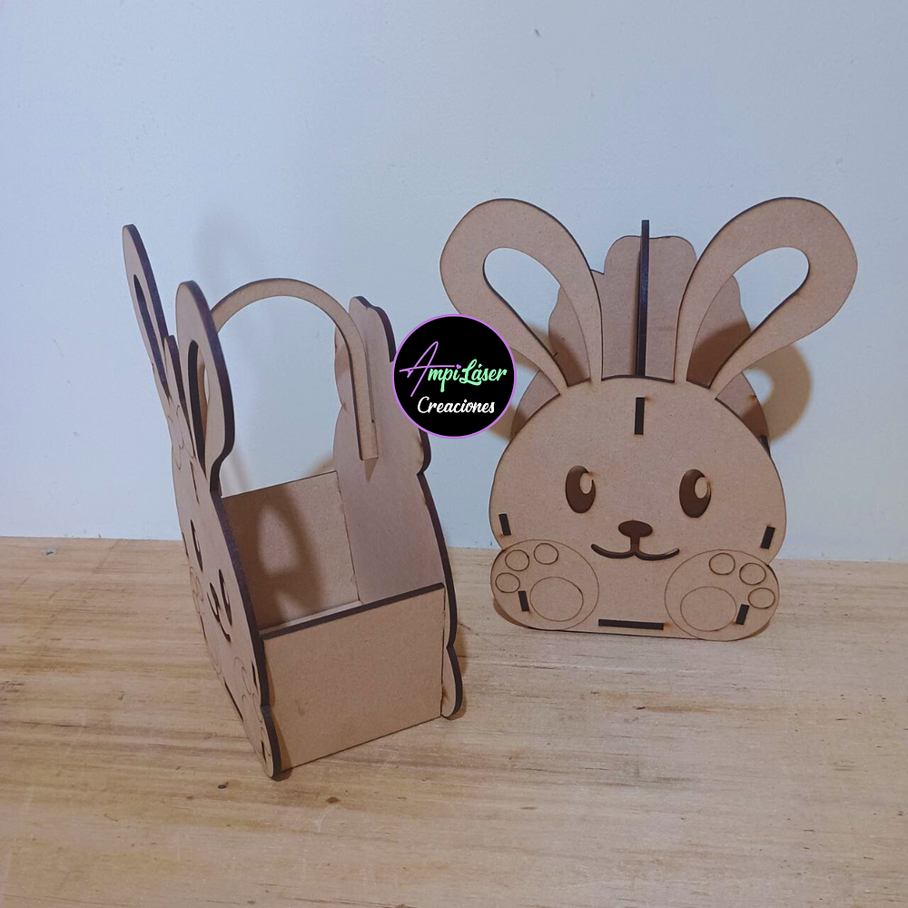 Dulcero canasto conejo desde 6 unidades