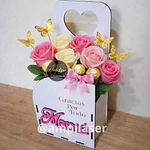 Caja día de la madre asa corazón desde 6 unidades