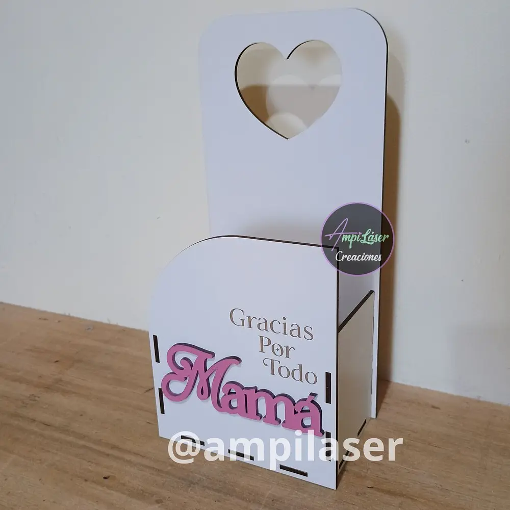 Caja día de la madre asa corazón desde 12 unidades