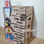 Bandeja equipos porta cerveza día del padre desde 12 unidades