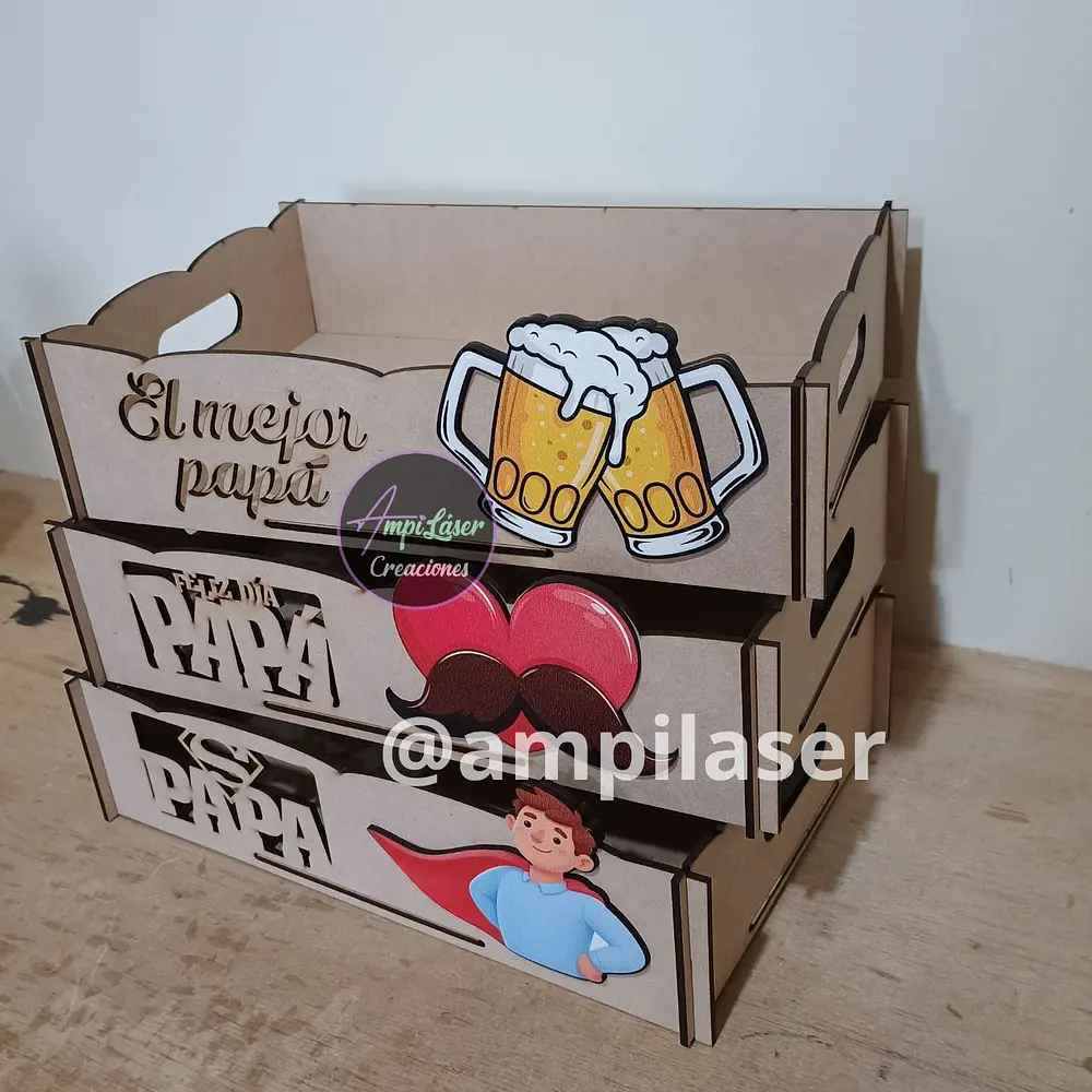 Bandejas dia del padre con relieve desde 6 unidades
