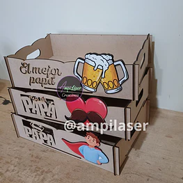 Bandejas dia del padre con relieve desde 12 unidades