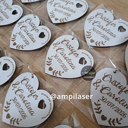 Llavero recién casados gracias por acompañarnos 12 unidades