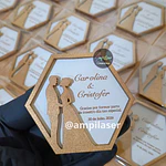 Recuerdo imán hexagonal matrimonio desde 12 unidades