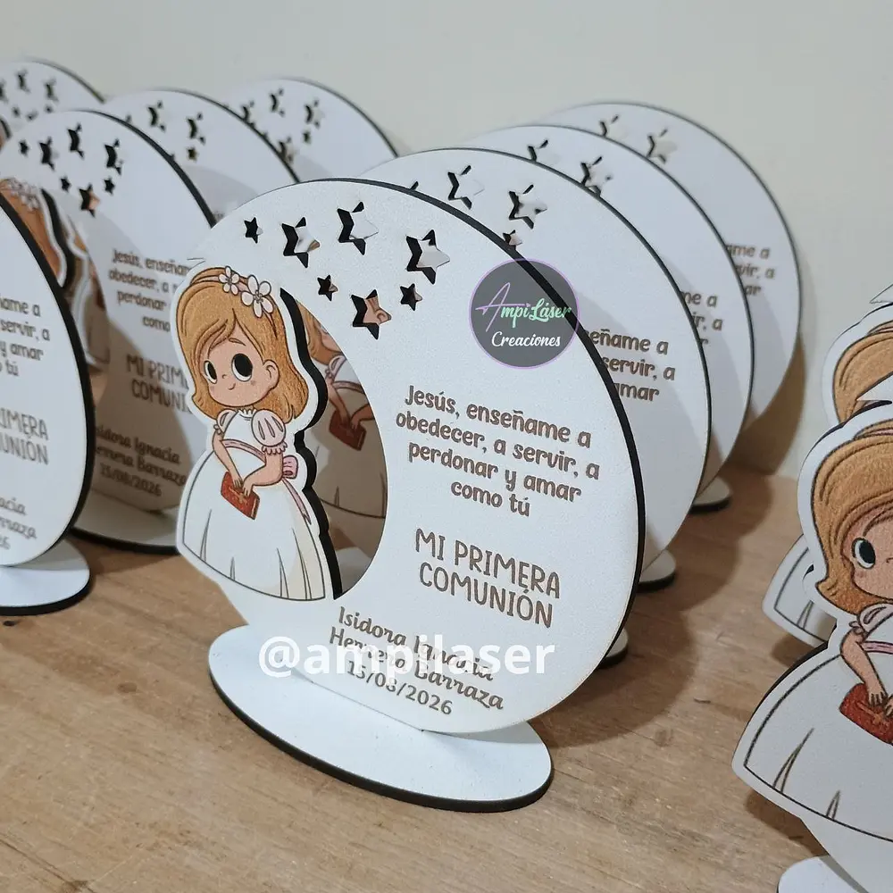 Recuerdo luna mi primera comunion desde 12 unidades