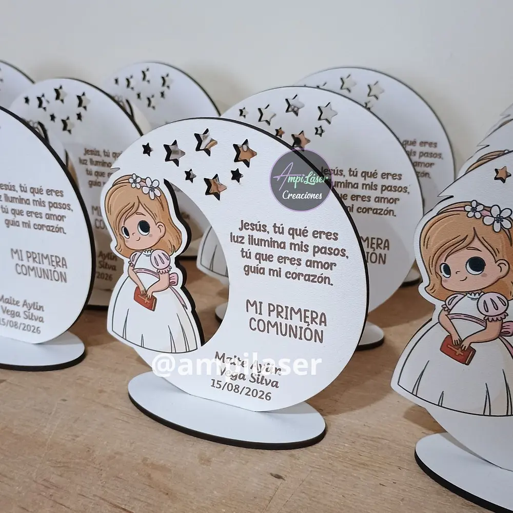 Recuerdo luna mi primera comunion desde 12 unidades
