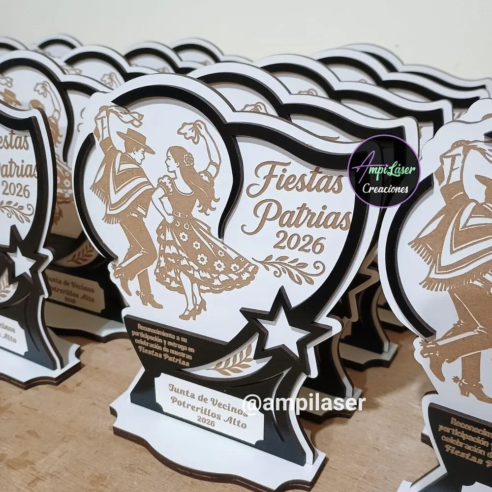 Galvano cueca fiestas patrias personalizado