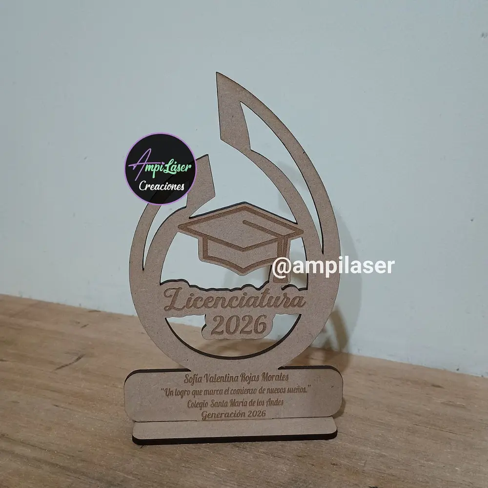 Galvano Licenciatura/Graduación personalizado
