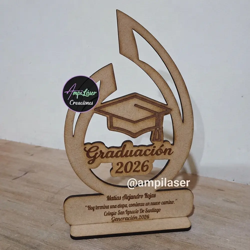 Galvano Licenciatura/Graduación personalizado