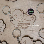 Llavero baby shower grabado 12 unidades modelo 3 (12 Unidades)