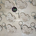 Llavero baby shower grabado 12 unidades modelo 3 (12 Unidades)