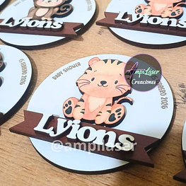 Iman baby shower animalitos en capas