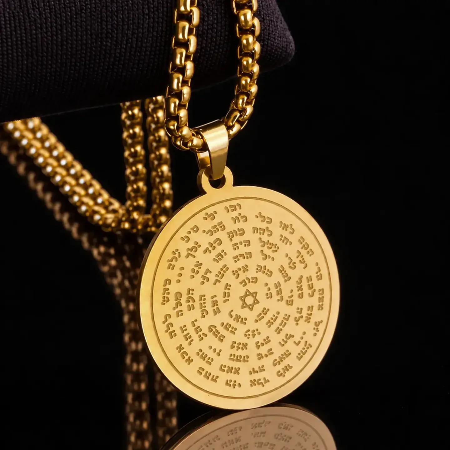 Collar de acero Para Hombre Y Mujer Dije Kabbalah 72 Nombres 4
