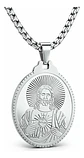 Collar De Acero Para Hombre Mujer Dije Jesús Sagrado Corazón - Miniatura 10