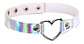 Collar Choker Gargantilla Encaje Corazón Plateado Para Mujer - Miniatura 1