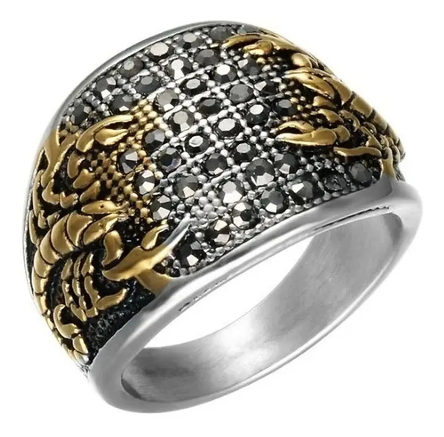 Anillo en acero Para Hombre Cz Color Plata Escorpión  1