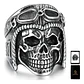 Anillo Color Plata Acero Inoxidable Cráneo Ruta 66 Hombre - Miniatura 1
