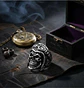 Anillo Color Plata Acero Inoxidable Cráneo Ruta 66 Hombre - Miniatura 7