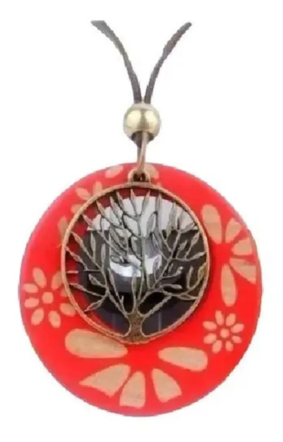 Collar Colgante Mujer Cadena De Cuero Árbol De La Vida Moda 1