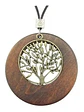 Collar Colgante Mujer Cadena De Cuero Árbol De La Vida Moda - Miniatura 7