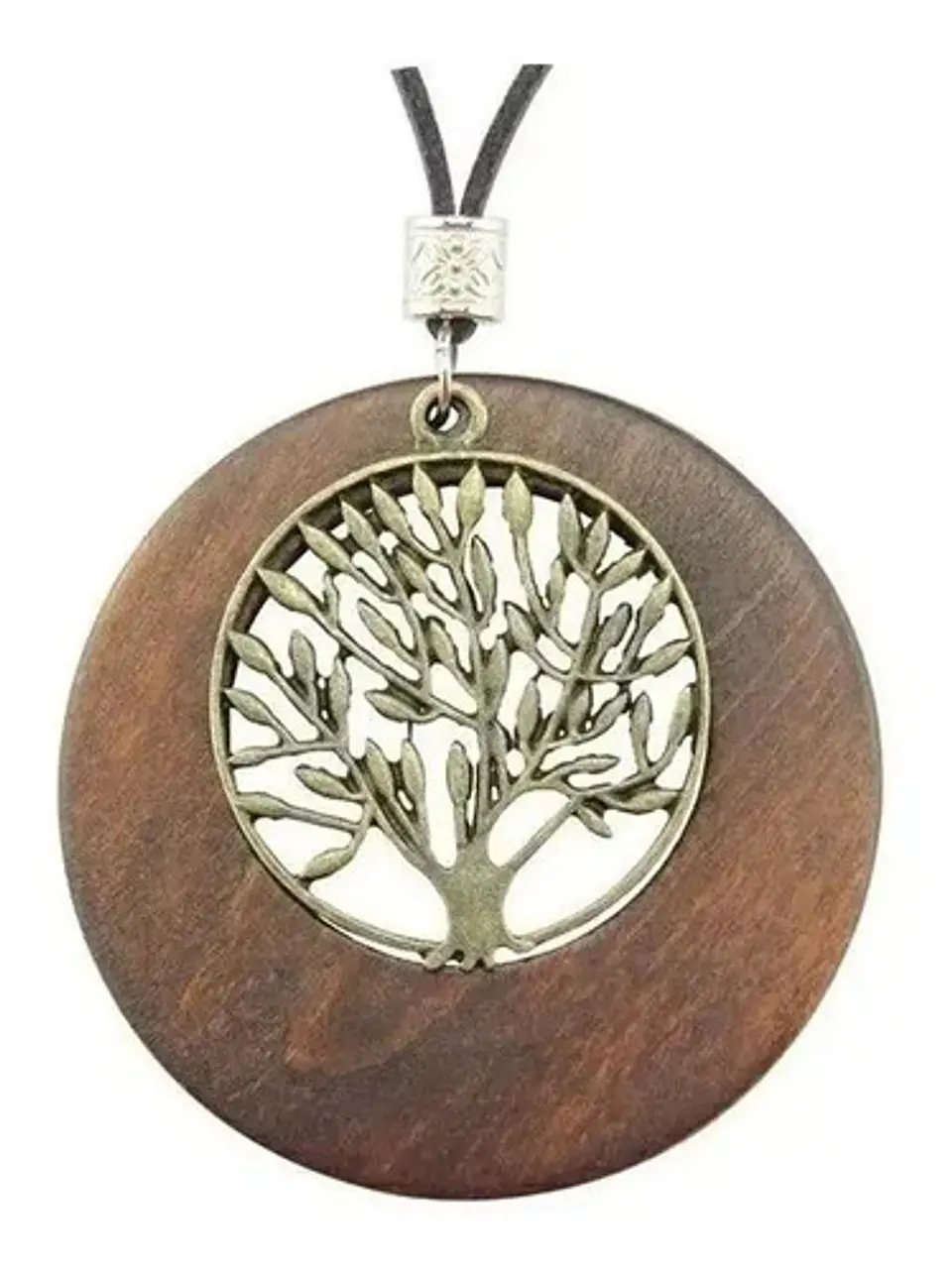 Collar Colgante Mujer Cadena De Cuero Árbol De La Vida Moda 7