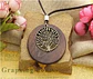 Collar Colgante Mujer Cadena De Cuero Árbol De La Vida Moda - Miniatura 9
